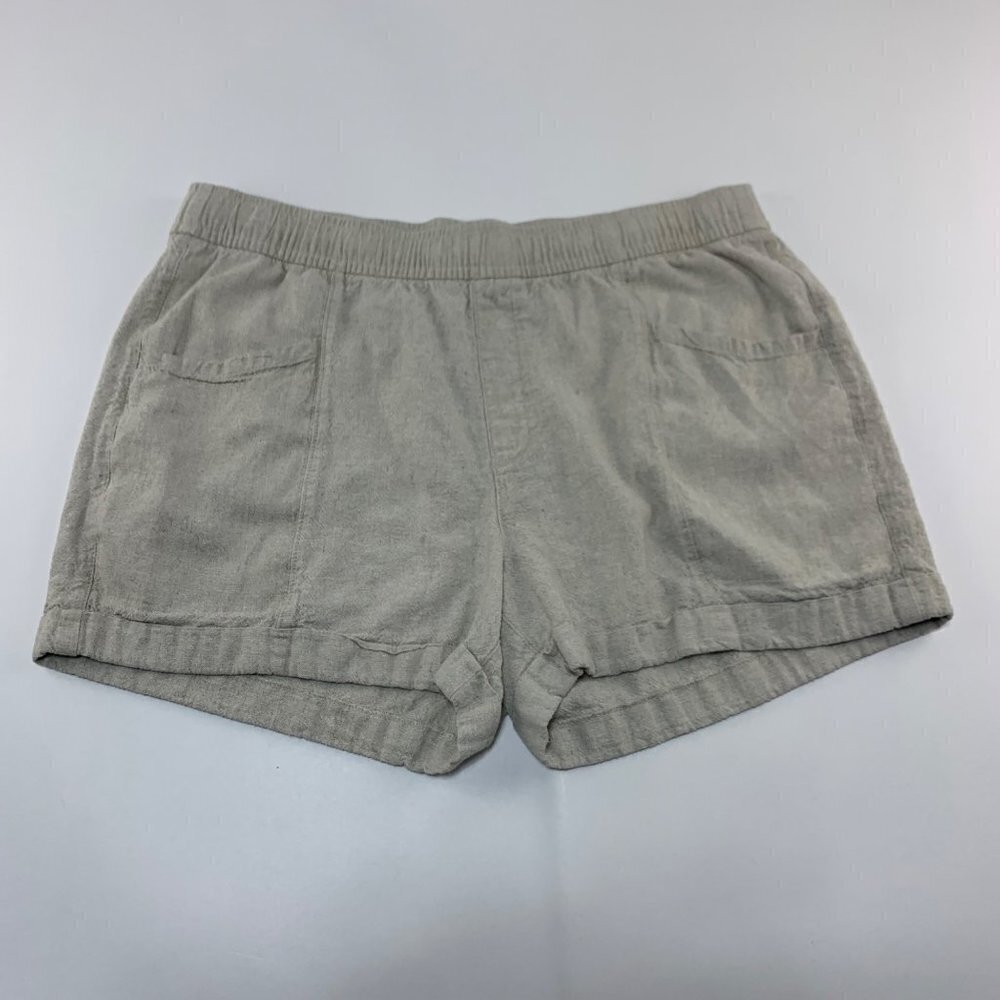 Old Navy Flax Linen Blend Pull On Shorts L